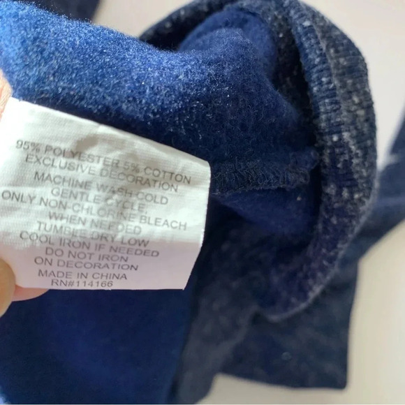 Penn State Woman Top Medium  Blue Nittany Lions Long Sleeve Hi Lo Knit Crew Neck - Picture 9 of 9